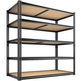 Eluknt 5-Tier Heavy Duty Metal Storage Shelves with Adjustable Racks